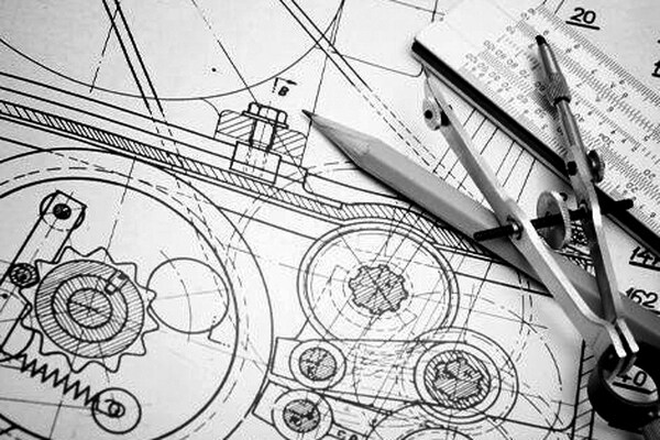 Mechanical engineering design schematic